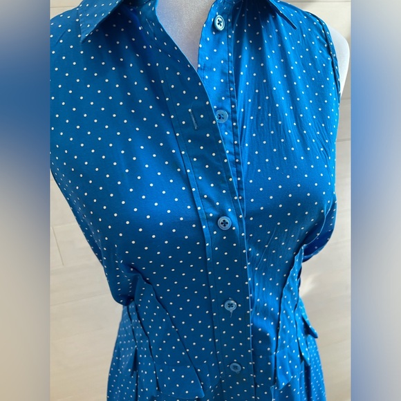 Michael Kors Collection Blue Polka dot cotton dress - Picture 3 of 10